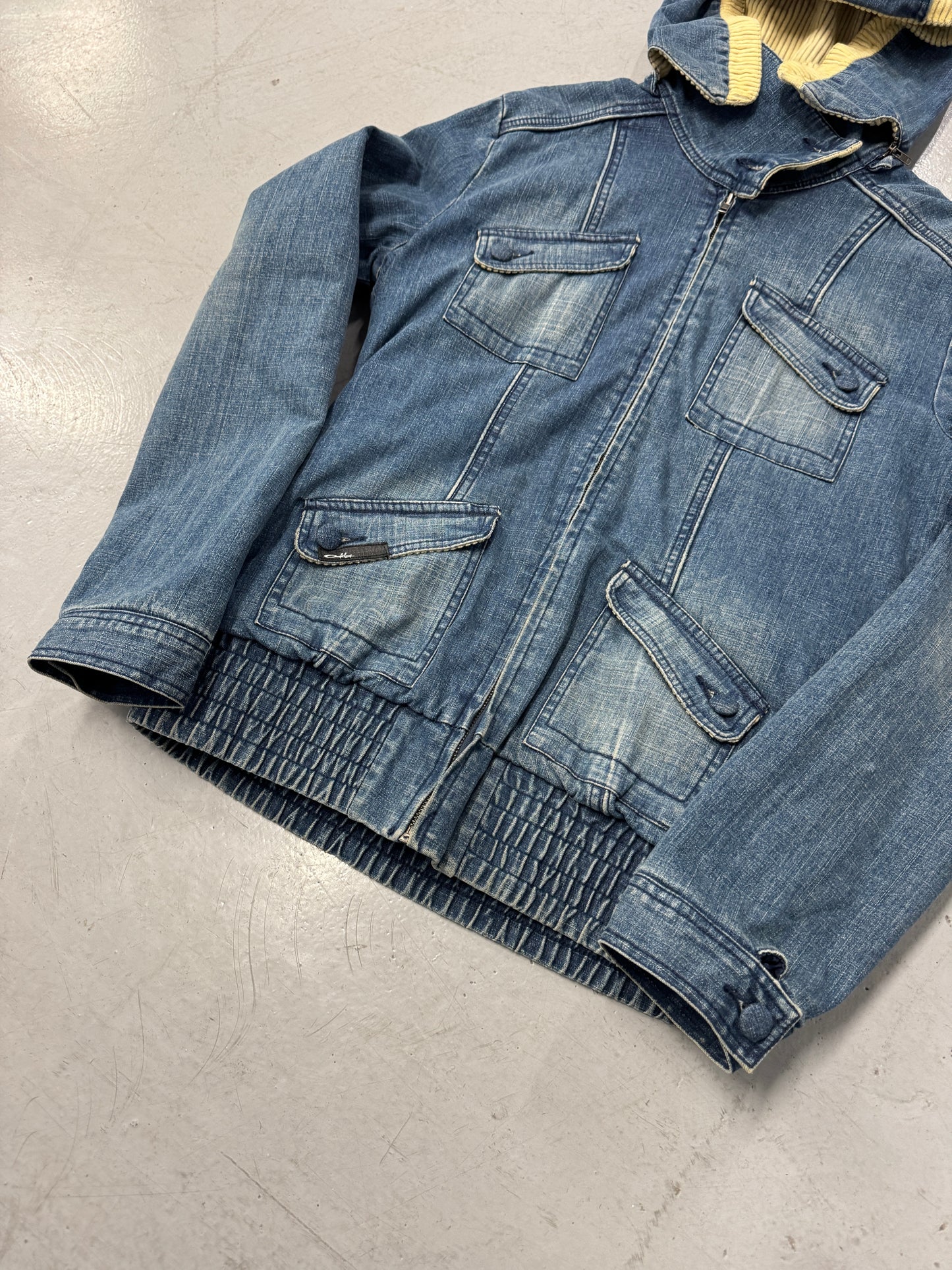 2000s Oakley Software Denim Zip-Up Jacket [L]
