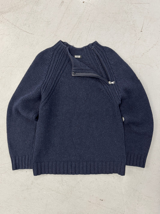 2000s Killer Loop Asymmetrical Zipper Sweater [S/M]
