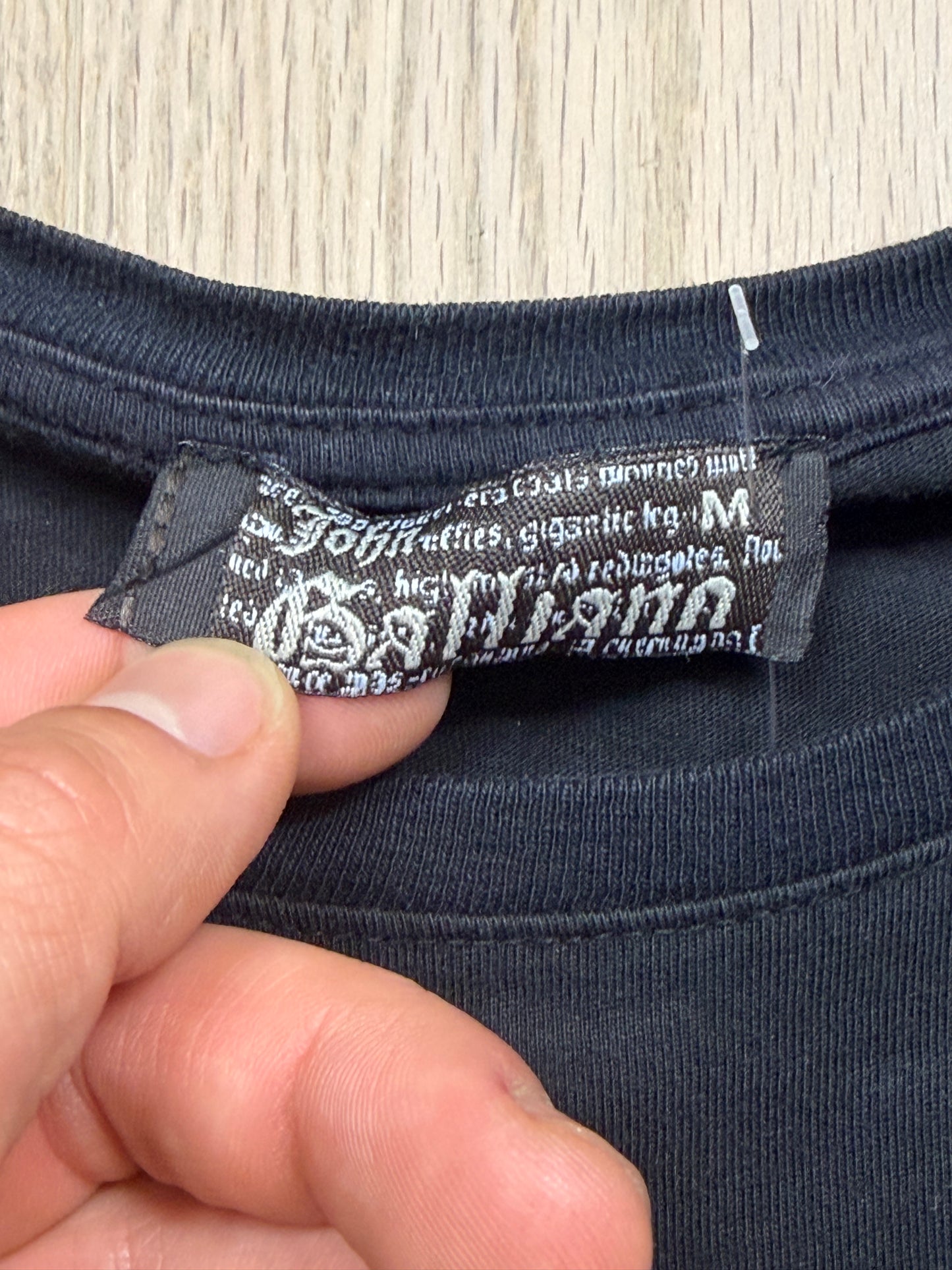 2000s Galliano Newspaper Print T-Shirt [S/M]