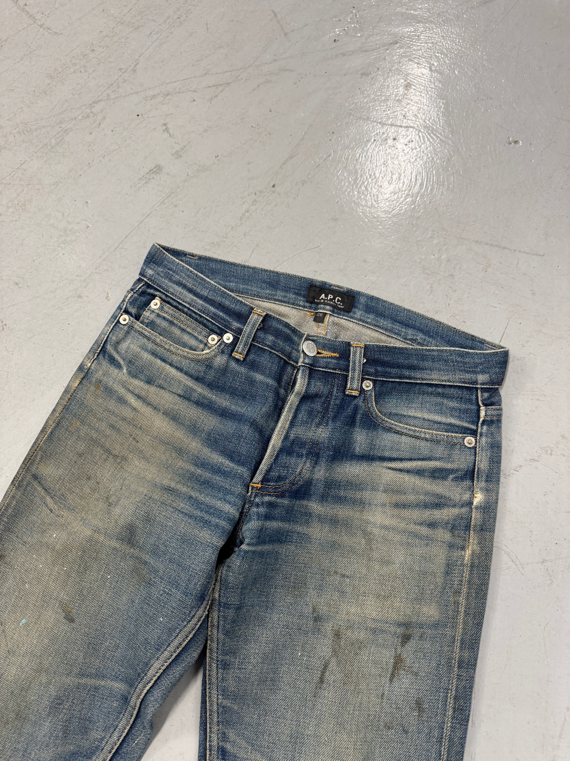 2000s Faded/Whiskered APC Jeans [28]