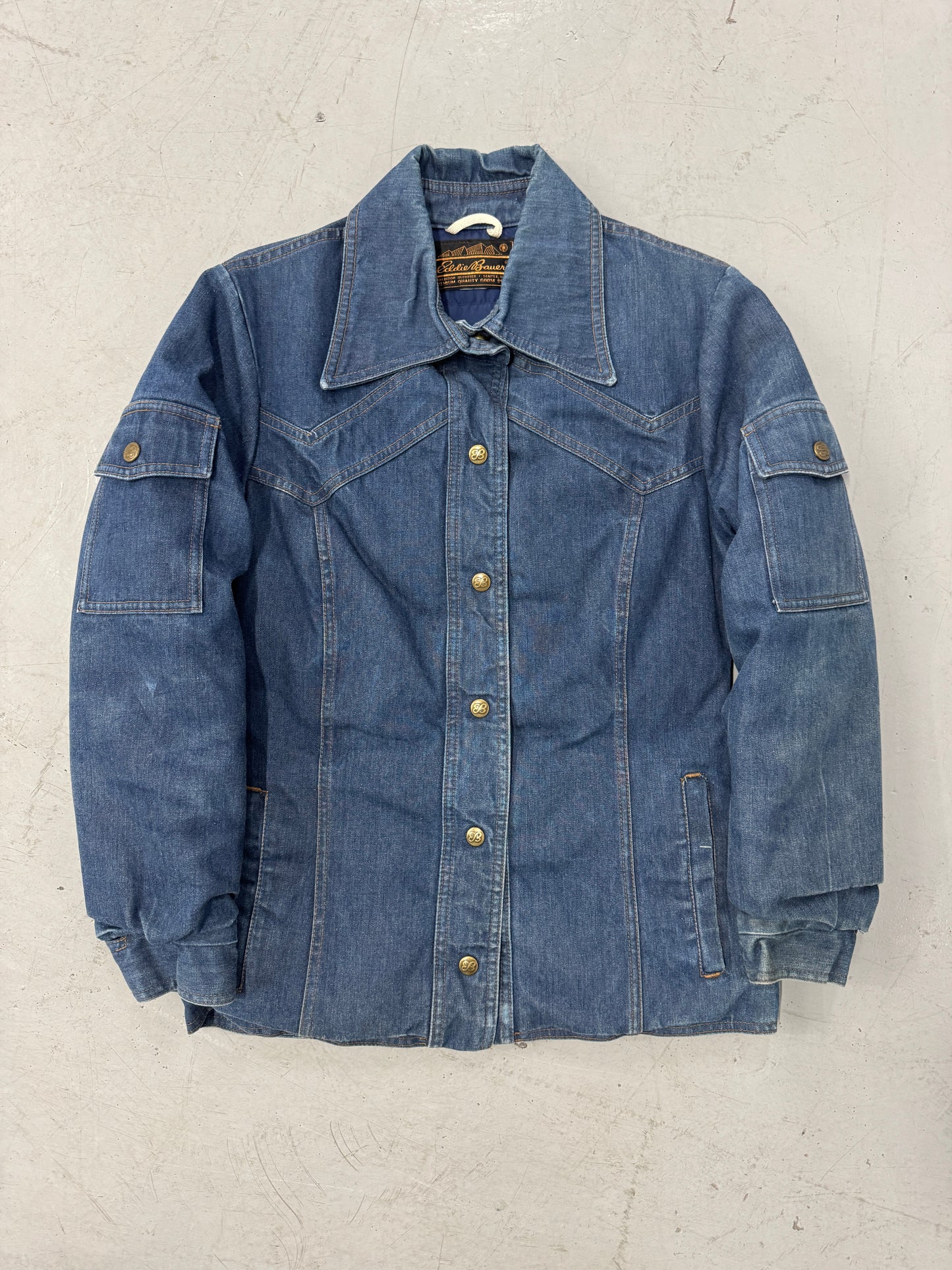 1980s Eddie Bauer Denim Down Jacket [M]