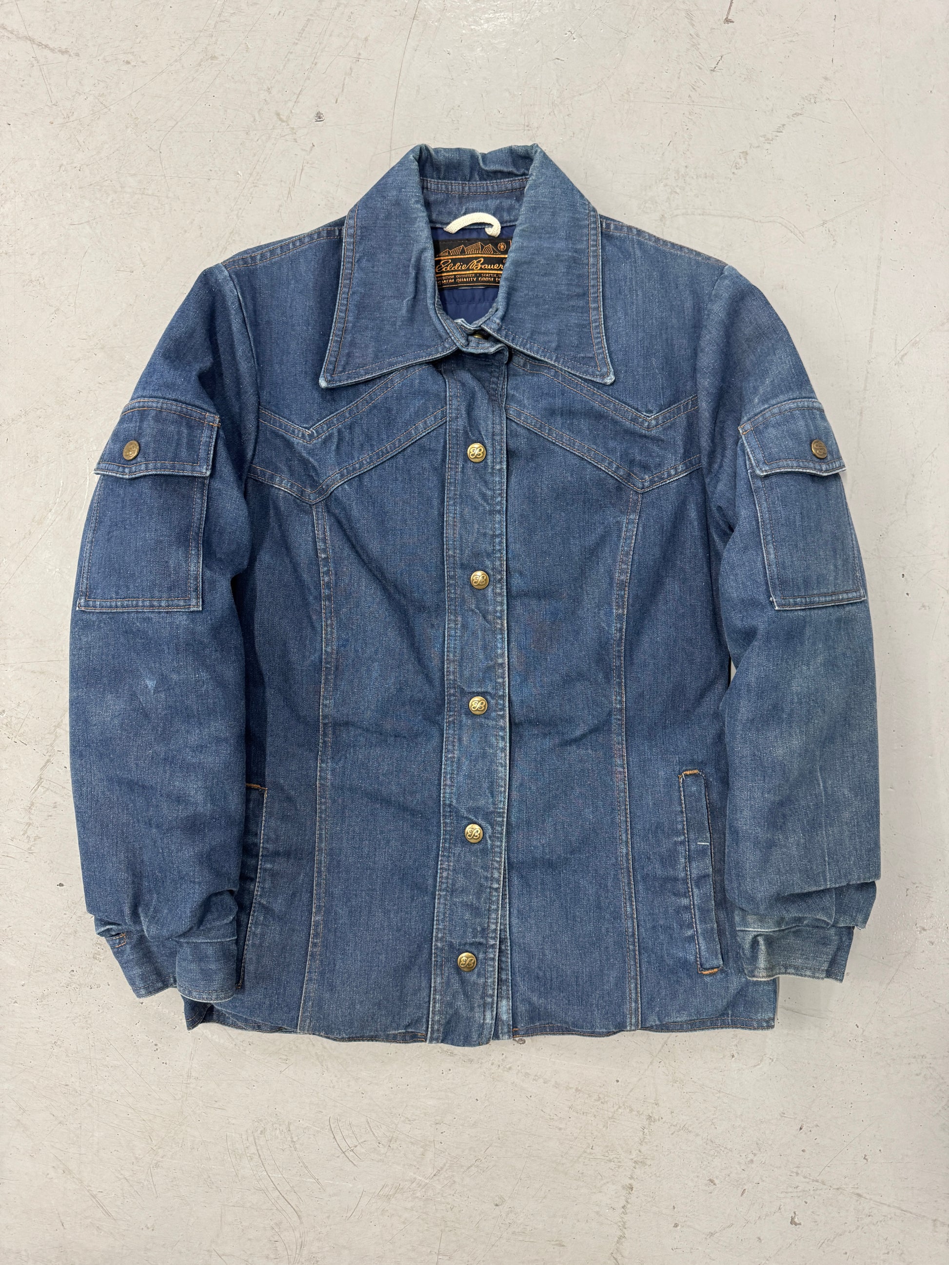 1980s Eddie Bauer Denim Down Jacket [M]