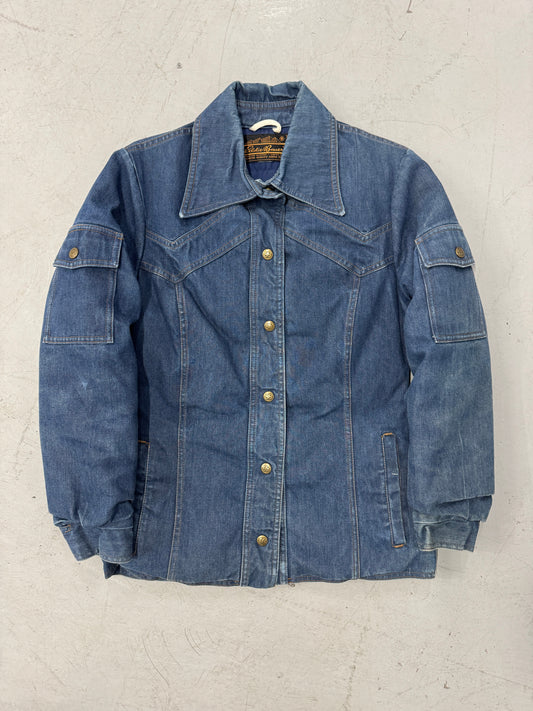 1980s Eddie Bauer Denim Down Jacket [M]