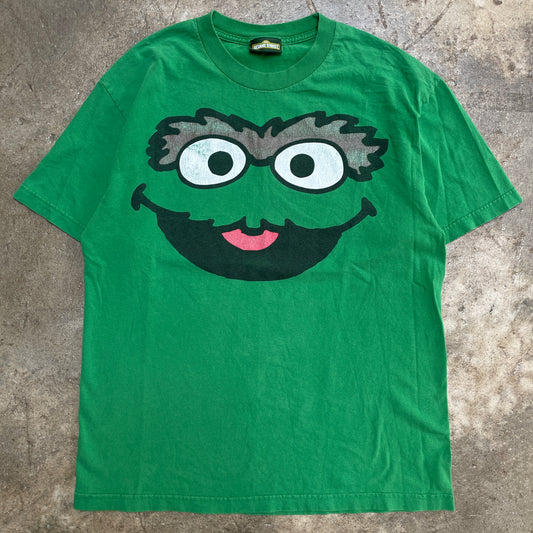 Y2K Oscar the Grouch Big Face T-Shirt
