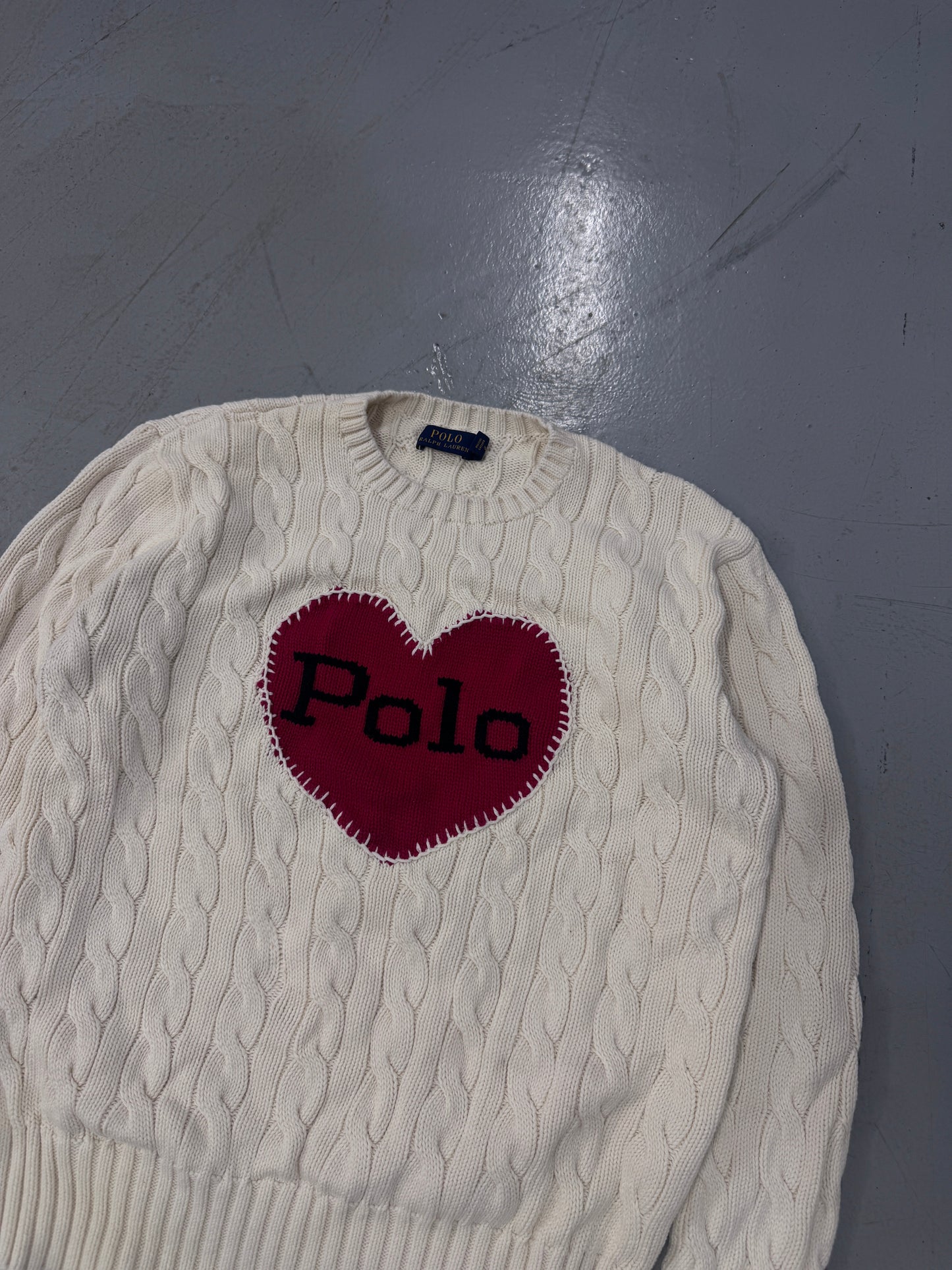 2000s Polo Heart Patch Sweater [XS]