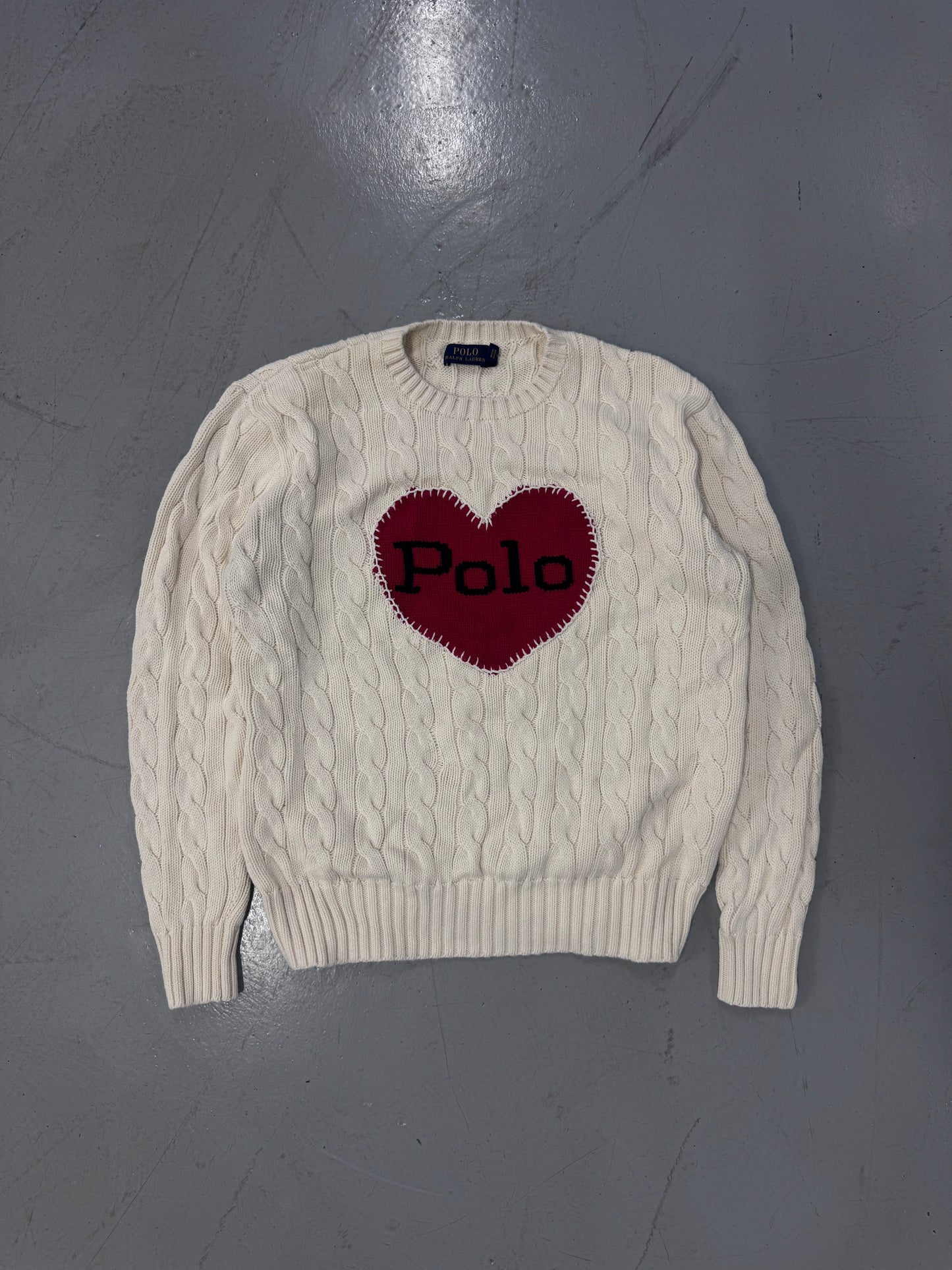 2000s Polo Heart Patch Sweater [XS]