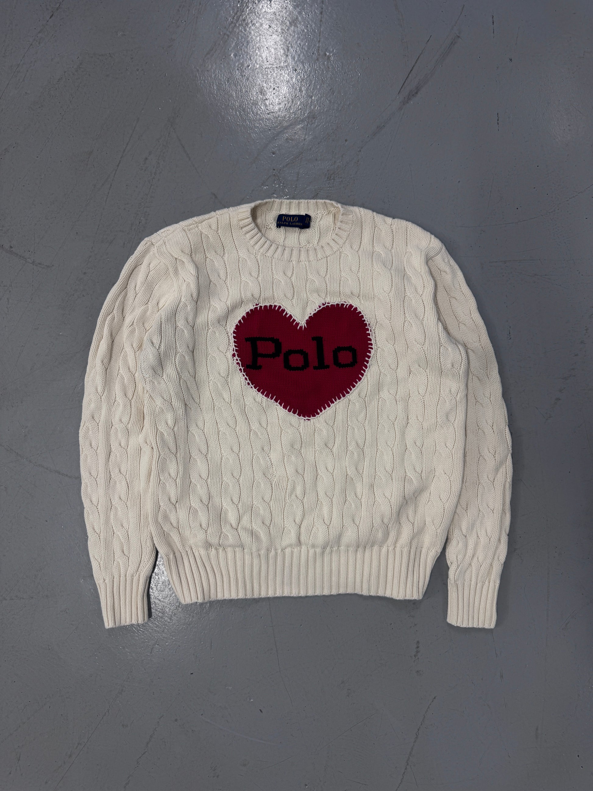 2000s Polo Heart Patch Sweater [XS]