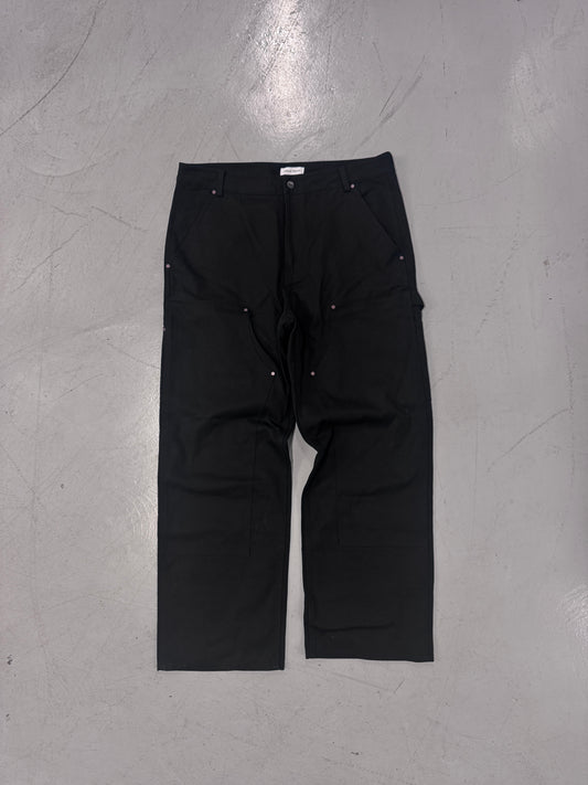 Black Wide Cargo Pants [36]
